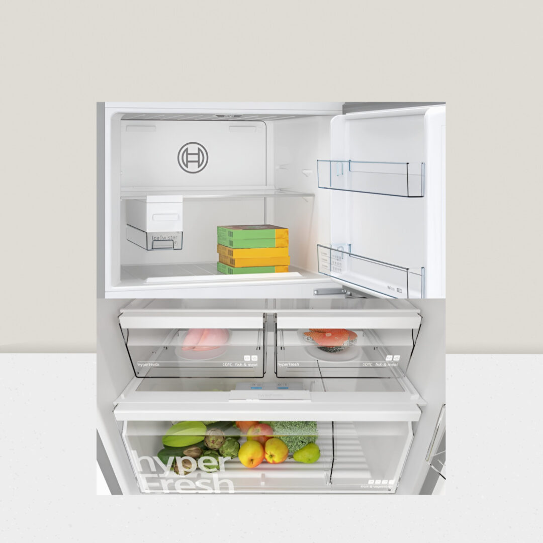 Bosch 542 Litre 2 Star Double Door Refrigerator with Vita Fresh, 13 hour Cooling Retention and on Door Electronic Display, Brushed steel, KDN76AID0I - Image 11