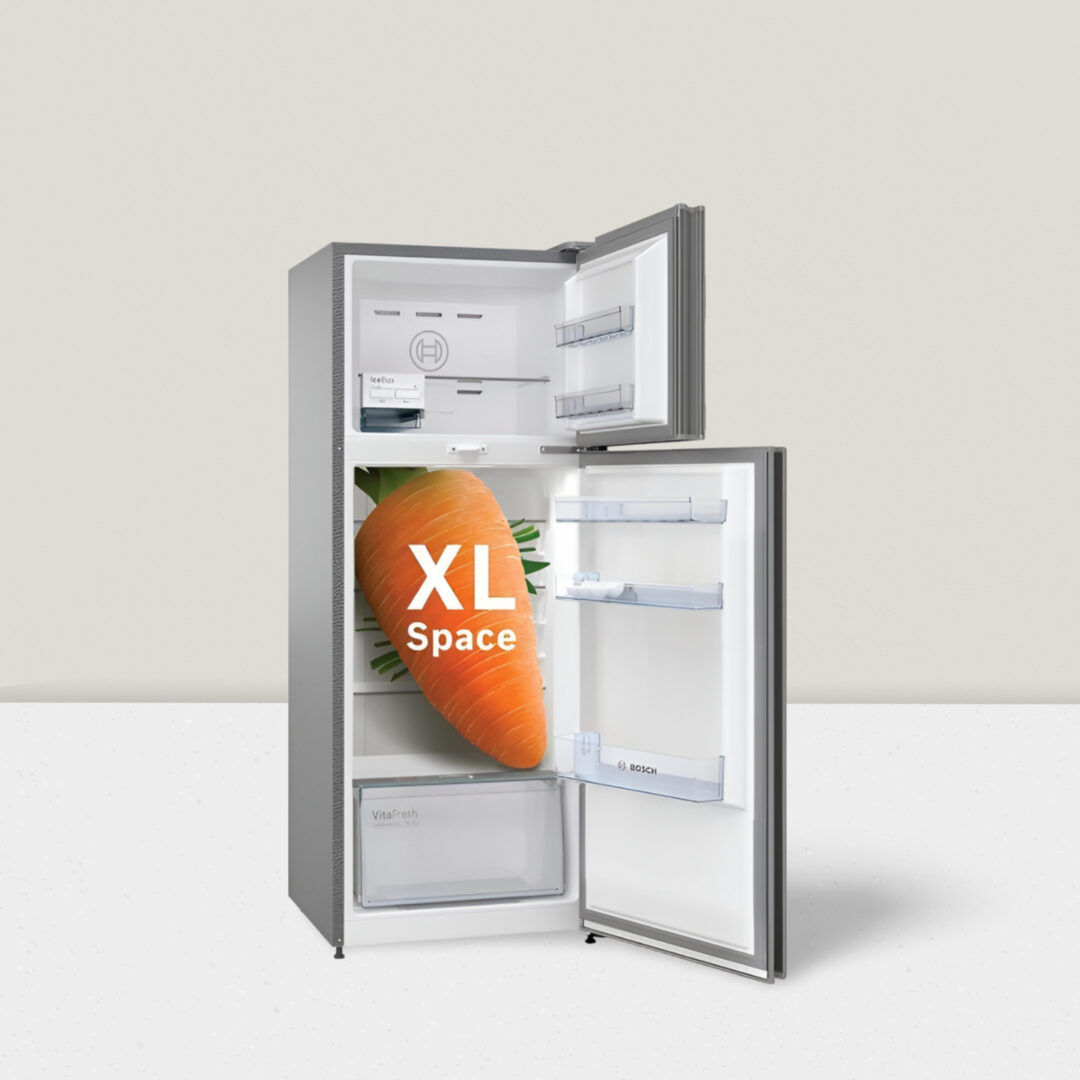 Bosch 542 Litre 2 Star Double Door Refrigerator with Vita Fresh, 13 hour Cooling Retention and on Door Electronic Display, Brushed steel, KDN76AID0I - Image 8