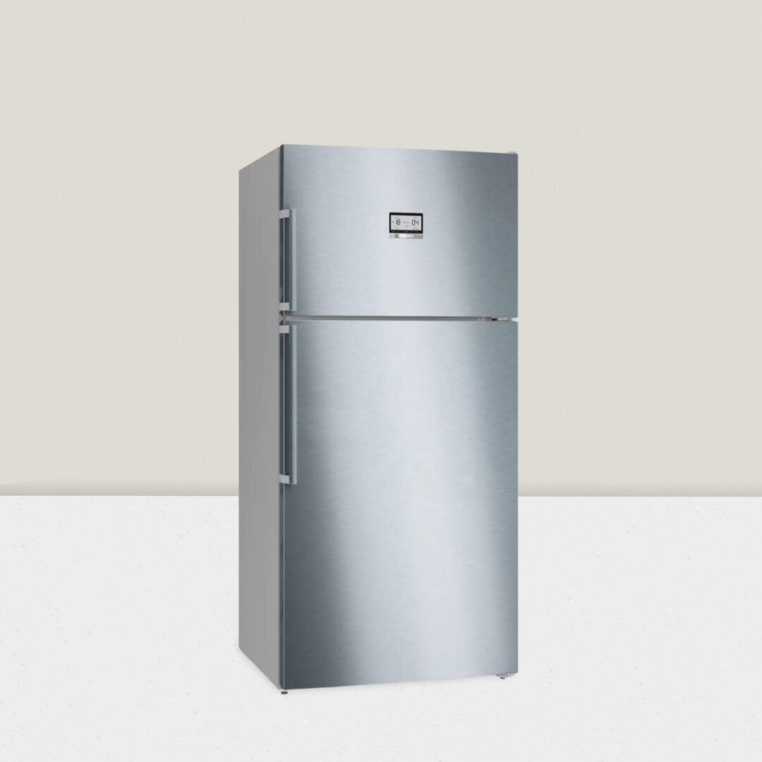 Bosch 641 Litre 2 Star Double Door Refrigerator with Vita Fresh, 13 hour Cooling Retention and on Door Electronic Display, Brushed steel, KDN86AID0I