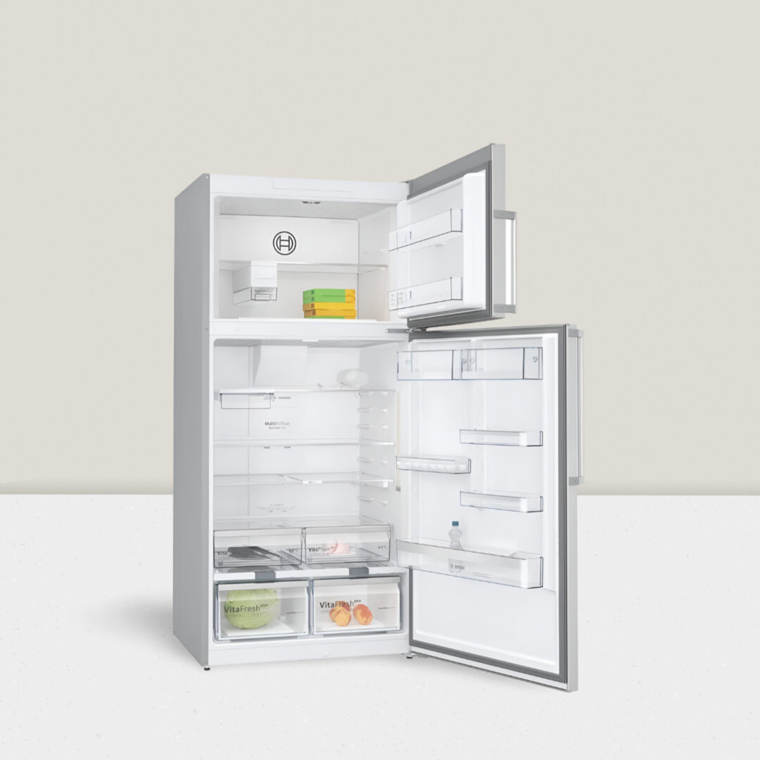 Bosch 641 Litre 2 Star Double Door Refrigerator with Vita Fresh, 13 hour Cooling Retention and on Door Electronic Display, Brushed steel, KDN86AID0I - Image 2