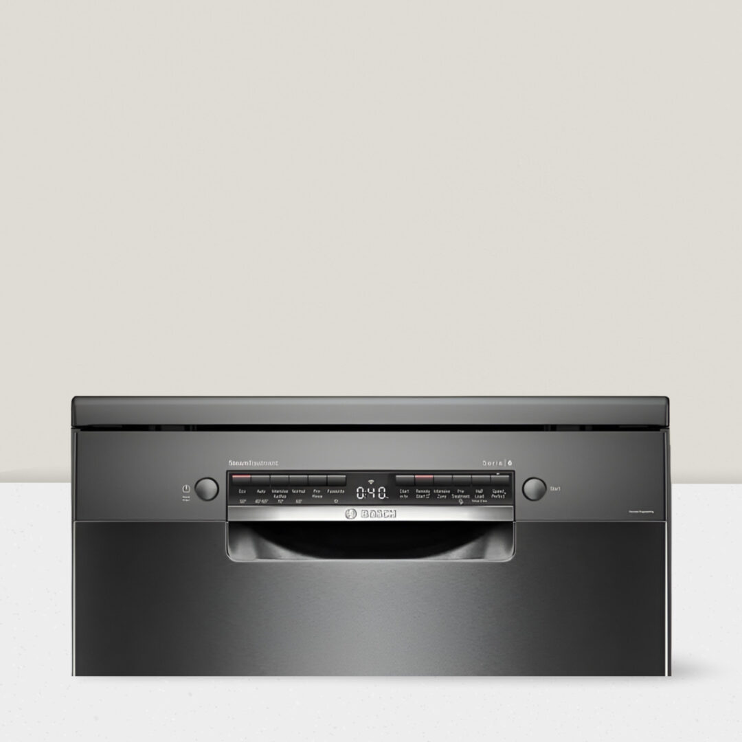 BOSCH Series 6 15 Place Settings Free Standing Dishwasher with Anti-Fingerprint (No Pre-rinse Required, Black Inox) SMS6HMC00I - Image 4