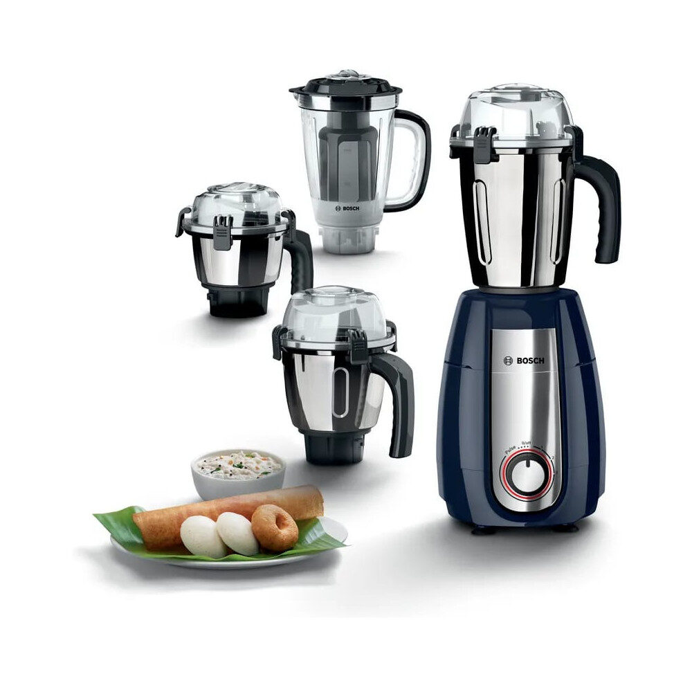 Bosch 1000 Watt 4 Jar Mixer Grinder with Stone Pounding Technology, Dark Blue, MGM8842DIN - Image 2
