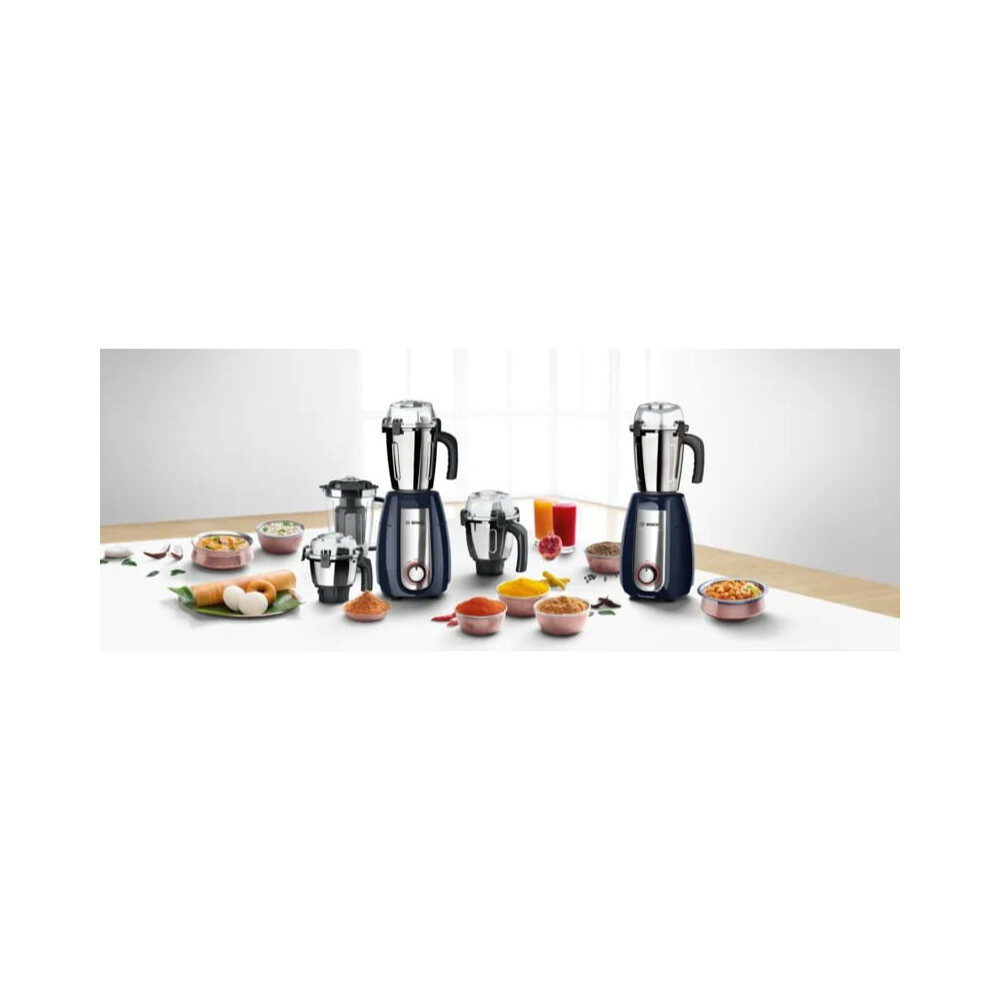 Bosch 1000 Watt 4 Jar Mixer Grinder with Stone Pounding Technology, Dark Blue, MGM8842DIN - Image 5